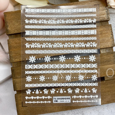 Matte Winter Pattern Stickers