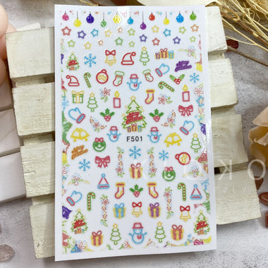 Neon Christmas Stickers