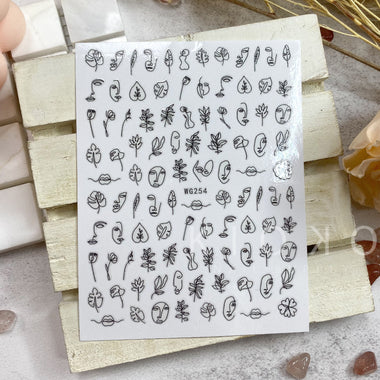 Abstract Line Art Stickers