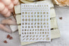 Gold Gothic Roman Alphabet Stickers