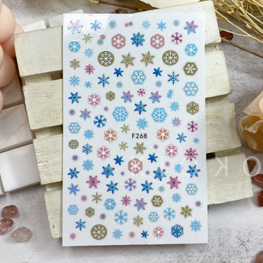 Blue Snowflakes Stickers