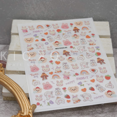 Cute Bunny Bear Stickers