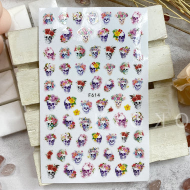 Floral Skulls Stickers