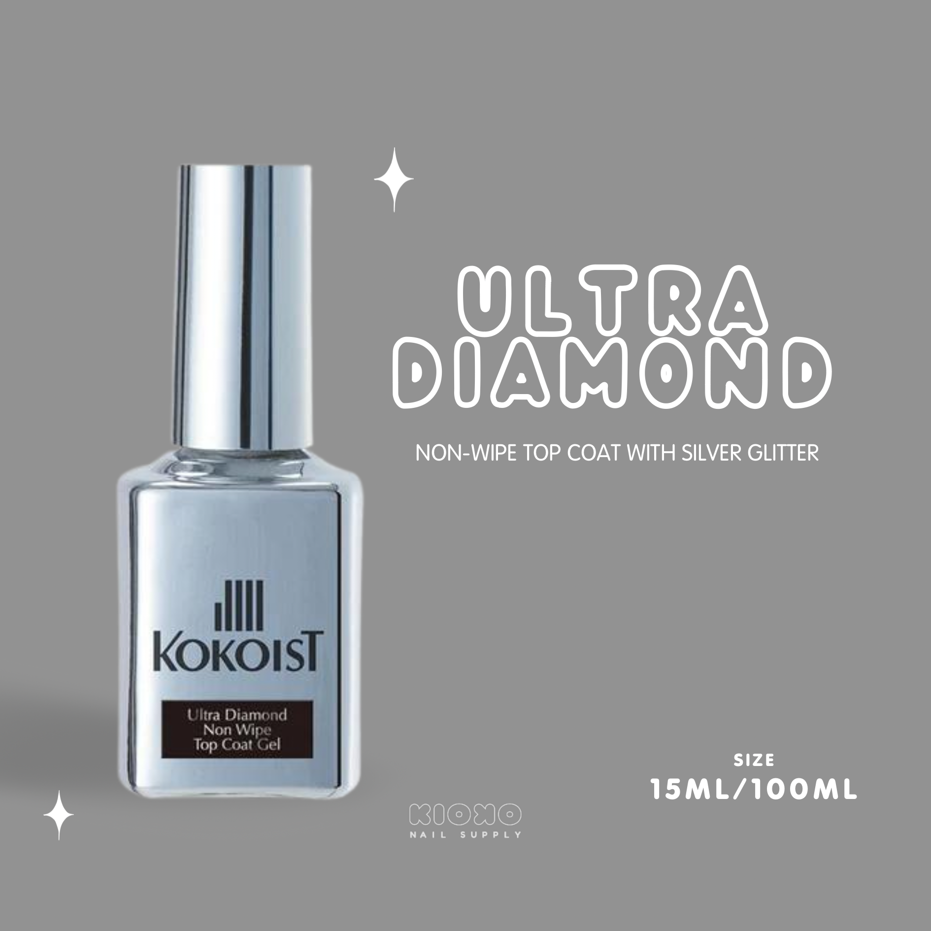 KOKOIST - Ultra Diamond Top Coat (Non-Wipe) – KIOKO NAIL SUPPLY