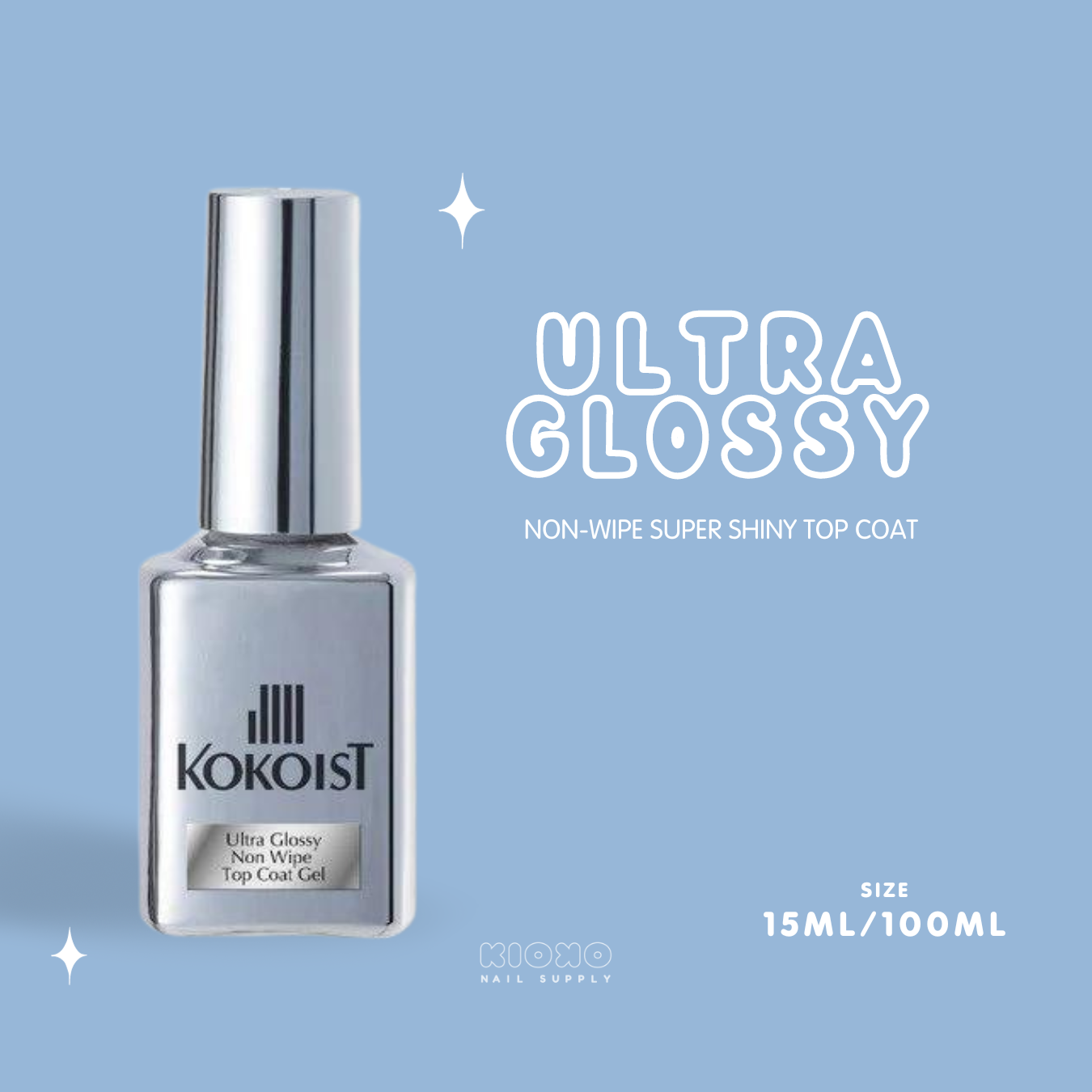 KOKOIST - Ultra Glossy Top Coat (Non-Wipe) – KIOKO NAIL SUPPLY