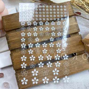 White Cherry Blossom Stickers