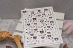 Brown & White Bear Stickers