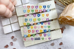 Colourful Alphabet Heart Stickers